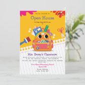 Terug naar School Classroom Open House Kaart (Staand voorkant)