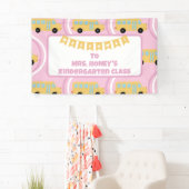 Terug naar School Classroom Teacher Boho Retro Spandoek (Insitu)