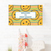 Terug naar School Classroom Teacher Boho Retro Spandoek (Insitu)