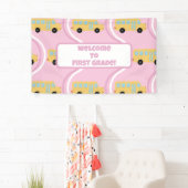 Terug naar School Classroom Teacher Boho Retro Spandoek (Insitu)