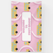 Terug naar School Classroom Teacher Boho Retro Spandoek (Verticaal)