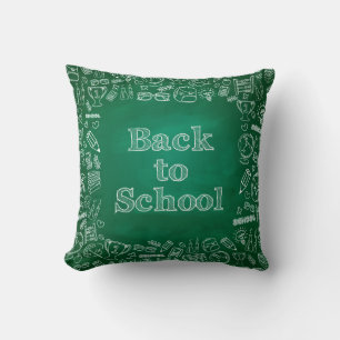 "Terug naar school"-clipart aan boord Kussen