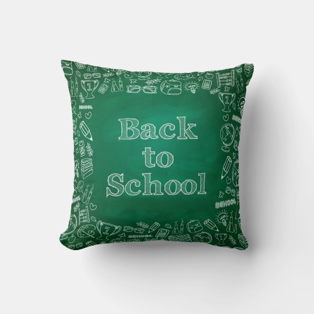 "Terug naar school"-clipart aan boord Kussen (Voorkant)