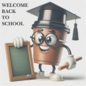 Terug naar School Coffee Cup Stickers (Voorkant)