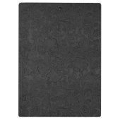 Terug naar School College Black Rustic Leather Klembord (Achterkant)