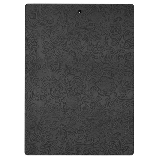 Terug naar School College Black Rustic Leather Klembord (Achterkant)