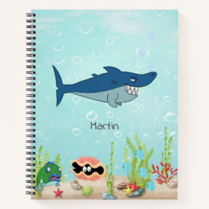 Terug naar School Colorful Kinder Shark Sketchbook Notitieboek