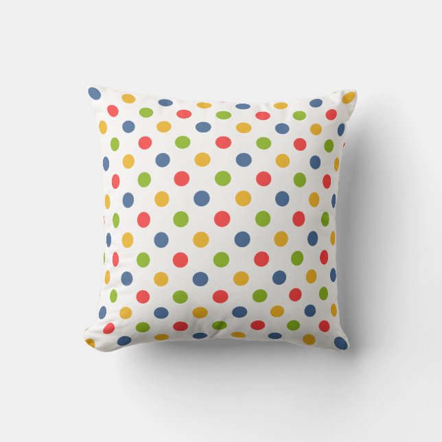 "Terug naar school" Colorful Stippen Pillow Kussen (Voorkant)