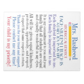 Terug naar School Commitment to Parents Notitieblok (Voorkant)