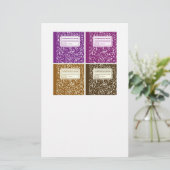 Terug naar School/Compositie-Notitieboek Briefpapier (Staand voorkant)