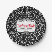 Terug naar School Compositie Party Borden Papieren Bordje (Voorkant)