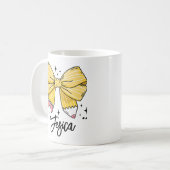 Terug naar school Coquette aangepaste naam Koffiemok (Voorkant links)