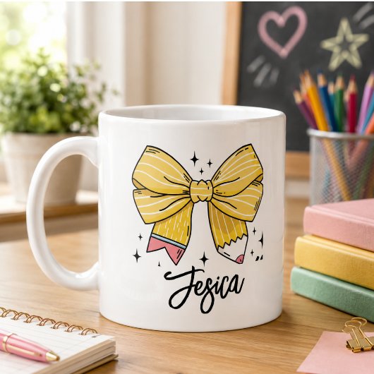 Terug naar school Coquette aangepaste naam Koffiemok