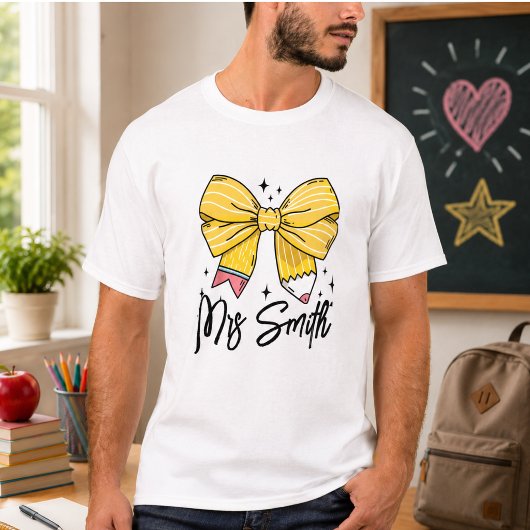 Terug naar school Coquette aangepaste naam T-shirt