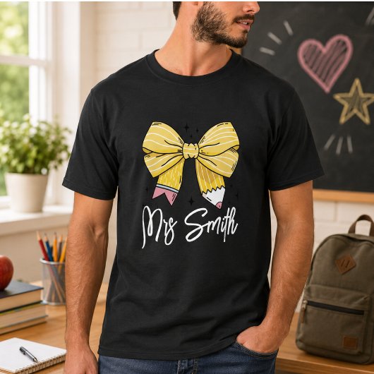 Terug naar school Coquette aangepaste naam T-shirt