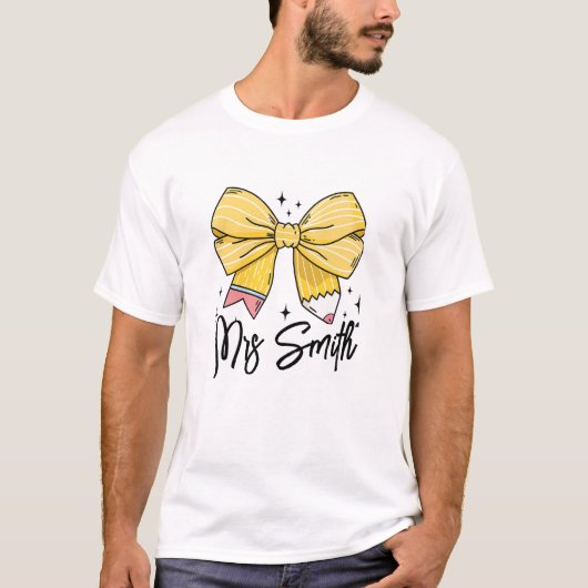 Terug naar School Coquette Custom Name T-shirt (Voorkant)