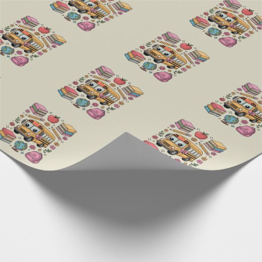 Terug naar School Coquette Leraar Kleuterschool Pr Cadeaupapier (Hoek)