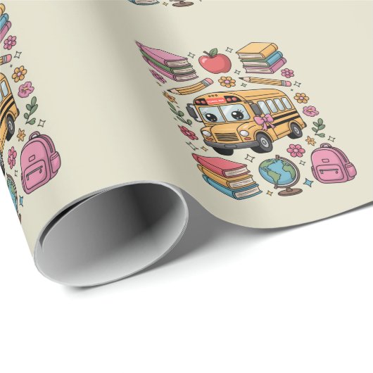 Terug naar School Coquette Leraar Kleuterschool Pr Cadeaupapier (Rol Hoek)