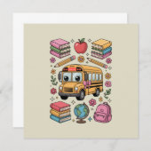 Terug naar School Coquette Leraar Kleuterschool Pr Kaart (Voorkant / Achterkant)