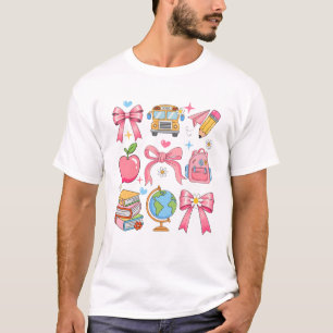 Terug naar school Coquette lerares vrouwen meisje T-shirt