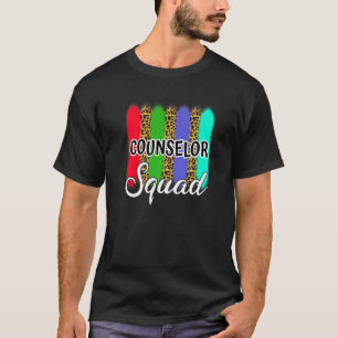 Terug Naar School Counselor Team Docent Luipaard P T-shirt