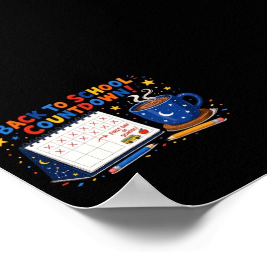Terug naar school Countdown Kalender Poster (Hoek)