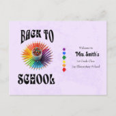 Terug naar School Crayons Docent Gepersonaliseerd Briefkaart (Voorkant)