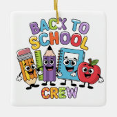 Terug naar school crew keramisch ornament (Voorkant)