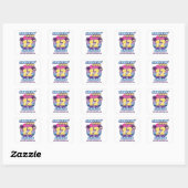 Terug naar school cruisen, 12e klas vierkante sticker (Vel)