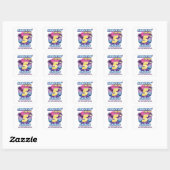 Terug naar school cruisen 5e leerjaar vierkante sticker (Vel)