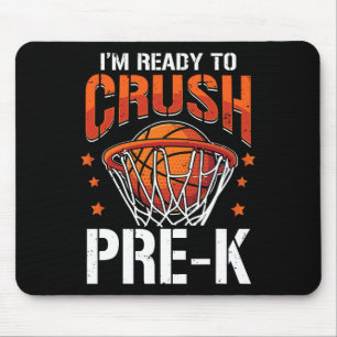 Terug naar School Crush Pre-k Basketbal Boys Kinde Muismat