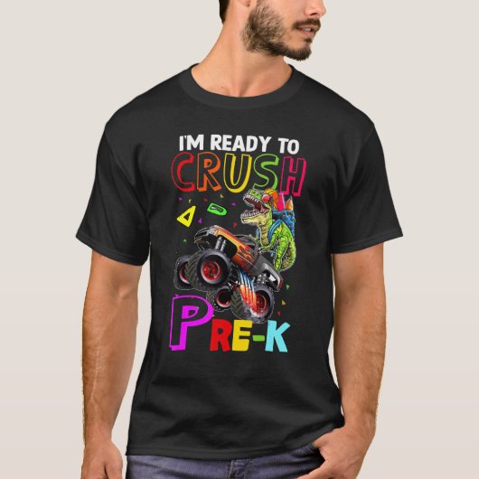 Terug naar School Crush Prek Dinosaurus Monster Tr T-shirt (Voorkant)