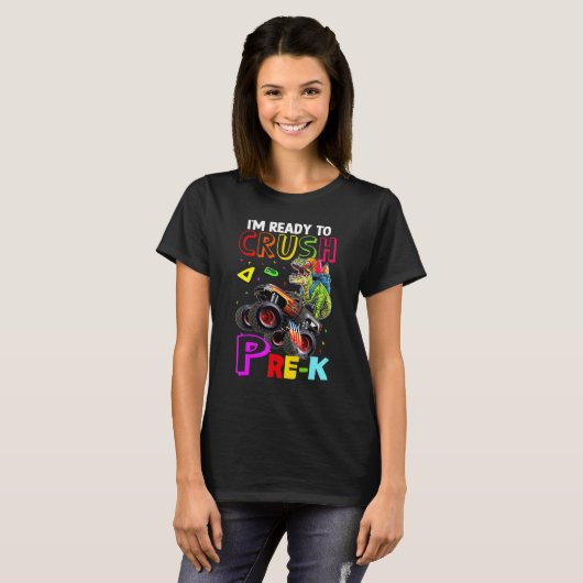 Terug naar School Crush Prek Dinosaurus Monster Tr T-shirt (Voorkant volledig)