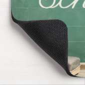 Terug naar school Cursieve tekst op groen schoolbo Muismat (Hoek)