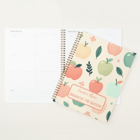 Terug naar school custom appels patroon planner (Display)