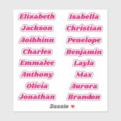 Terug naar School Custom Meerdere Naam Stickers (Vel)