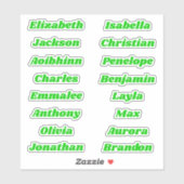 Terug naar School Custom Meerdere Naam Stickers (Vel)