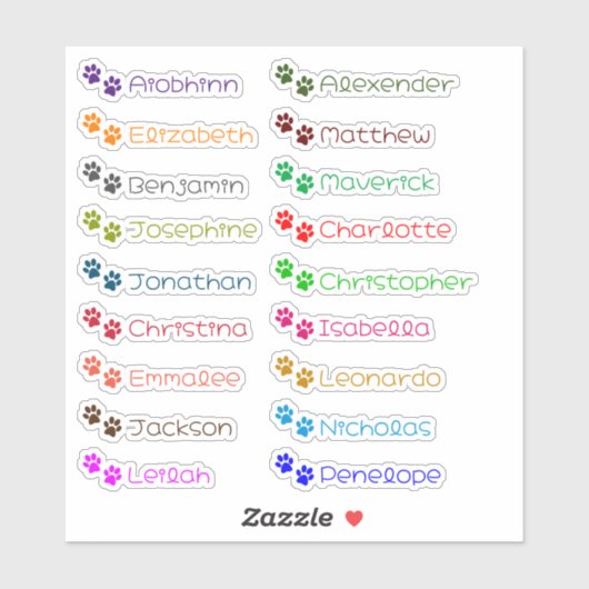 Terug naar School Custom Meerdere Naam Stickers (Vel)