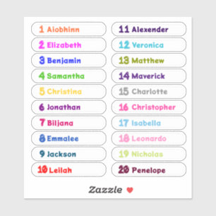 Terug naar School Custom Meerdere Naam Stickers