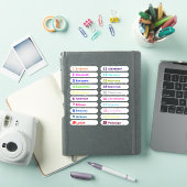 Terug naar School Custom Meerdere Naam Stickers (iPad Cover)