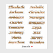 Terug naar School Custom Meerdere Naam Stickers (Vel)