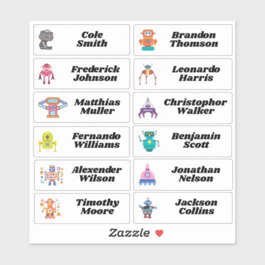 Terug naar School Custom Meerdere Naam Stickers (Vel)