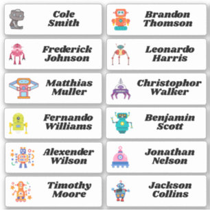 Terug naar School Custom Meerdere Naam Stickers