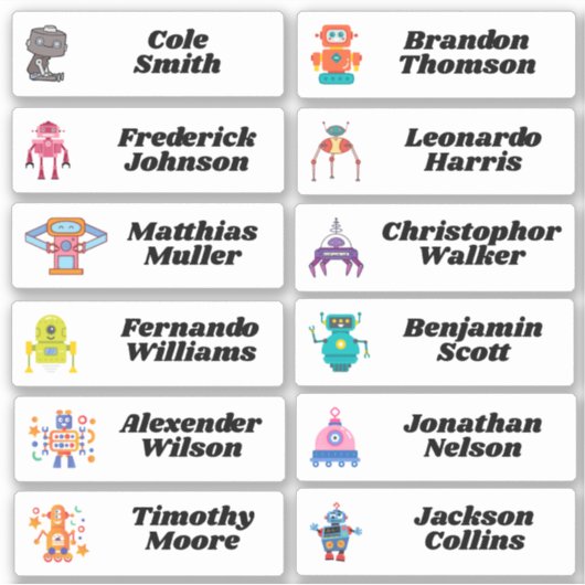 Terug naar School Custom Meerdere Naam Stickers (Voorkant)