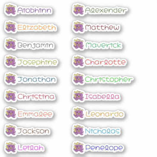 Terug naar School Custom Meerdere Naam Stickers (Voorkant)