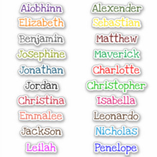 Terug naar School Custom Meerdere Naam Stickers