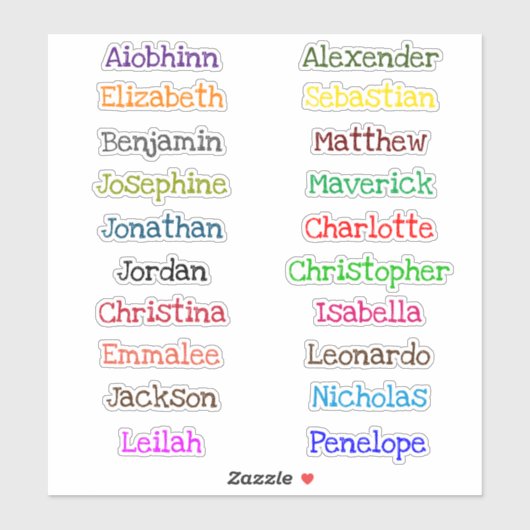 Terug naar School Custom Meerdere Naam Stickers (Vel)