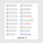 Terug naar School Custom Meerdere Naam Stickers (Vel)