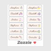 Terug naar School Custom Meerdere Naam Stickers (Vel)