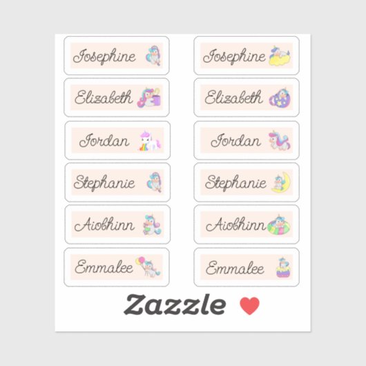 Terug naar School Custom Meerdere Naam Stickers (Vel)